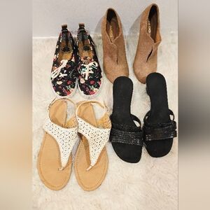 🔥 US Size 11 Bundle of 4 Pairs Women's Shoes -made In Italy, Leather